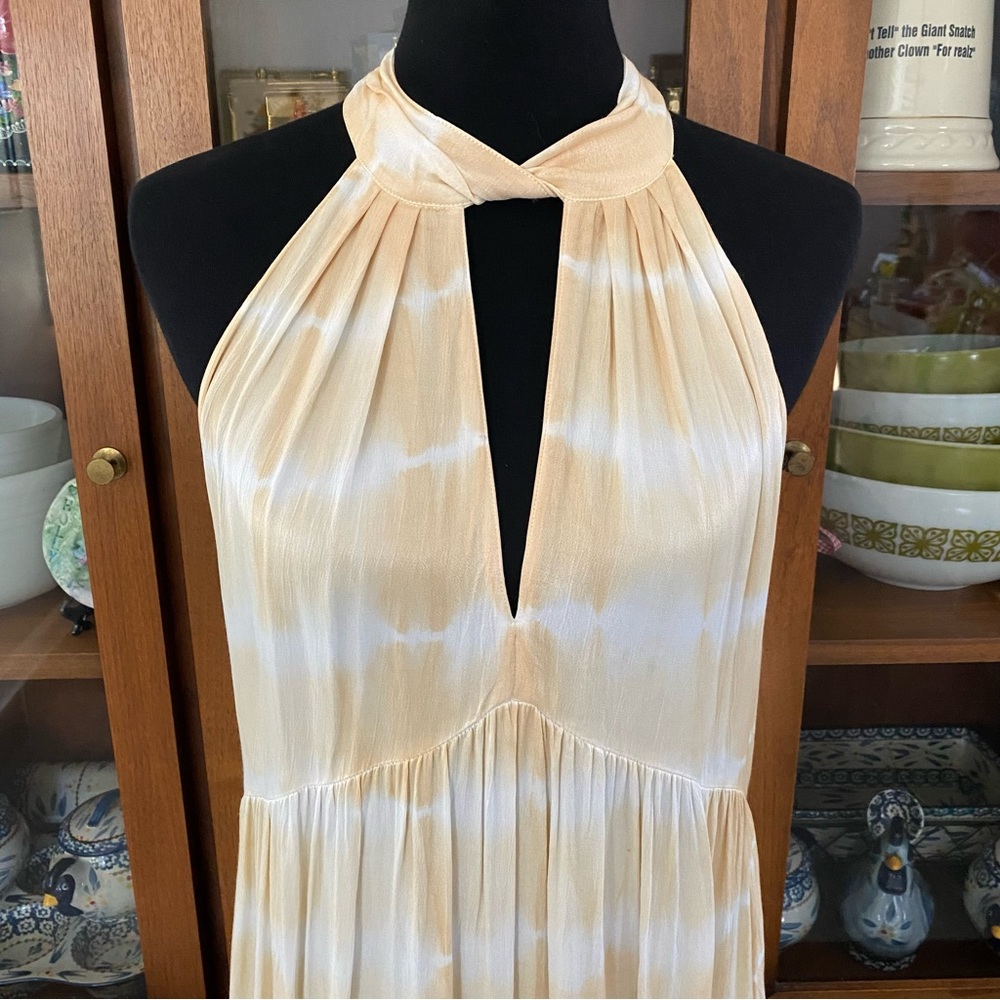 SAYLOR Amaranth Striped Tie-Dye Tiered Maxi Dress - Picture 5 of 11